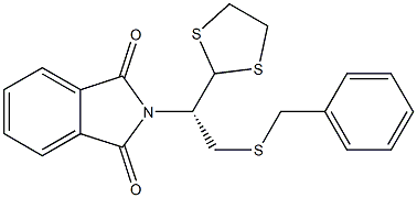 (-)-N-[(S)-2-Benzylthio-1-(1,3-dithiolane-2-yl)ethyl]phthalimide 结构式