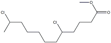 5,11-Dichlorododecanoic acid methyl ester 结构式