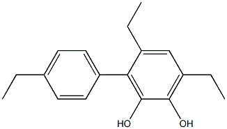 4,6-Diethyl-3-(4-ethylphenyl)benzene-1,2-diol 结构式