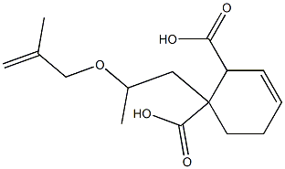3-Cyclohexene-1,2-dicarboxylic acid hydrogen 1-[2-(methallyloxy)propyl] ester 结构式