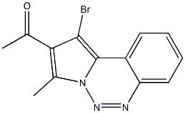 2-Acetyl-1-bromo-3-methylpyrrolo[1,2-c][1,2,3]benzotriazine 结构式