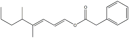 Phenylacetic acid 4,5-dimethyl-1,3-octadienyl ester 结构式