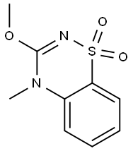 3-Methoxy-4-methyl-4H-1,2,4-benzothiadiazine 1,1-dioxide 结构式