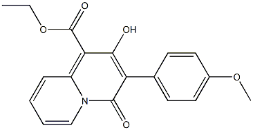 3-(4-Methoxyphenyl)-2-hydroxy-4-oxo-4H-quinolizine-1-carboxylic acid ethyl ester 结构式