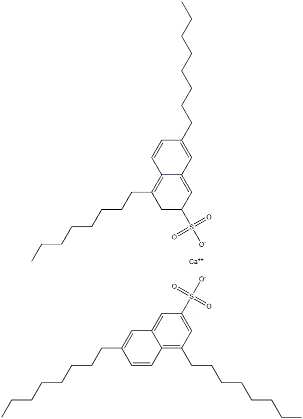Bis(4,7-dioctyl-2-naphthalenesulfonic acid)calcium salt 结构式