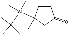 3-[Dimethyl(tert-butyl)silyl]-3-methylcyclopentan-1-one 结构式