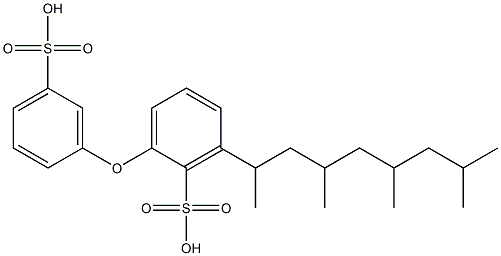 6-(1,3,5,7-Tetramethyloctyl)-[2',3-oxybisbenzenesulfonic acid] 结构式