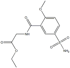 (2-Methoxy-5-sulfamoylbenzoylamino)acetic acid ethyl ester 结构式