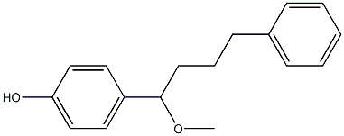 4-[1-Methoxy-4-phenylbutyl]phenol 结构式