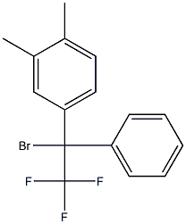 1-Bromo-1-phenyl-1-(3,4-dimethylphenyl)-2,2,2-trifluoroethane 结构式