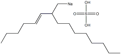 Sulfuric acid 2-(1-hexenyl)decyl=sodium ester salt 结构式