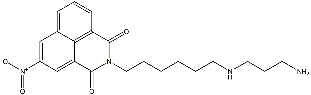 2-[3-[3-[(3-Aminopropyl)amino]propyl]propyl]-5-nitro-1H-benzo[de]isoquinoline-1,3(2H)-dione 结构式