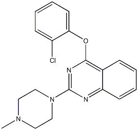 2-[4-Methyl-1-piperazinyl]-4-(2-chlorophenoxy)quinazoline 结构式