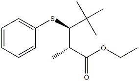 (2S,3R)-2,4,4-Trimethyl-3-(phenylthio)valeric acid ethyl ester 结构式