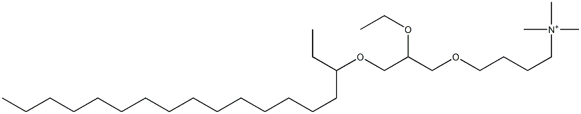 4-(3-Octadecyloxy-2-ethoxypropyloxy)-N,N,N-trimethylbutan-1-aminium 结构式