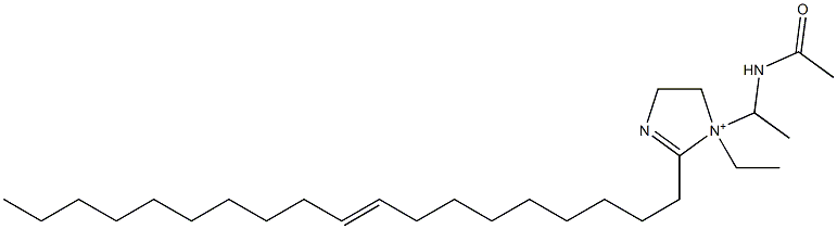 1-[1-(Acetylamino)ethyl]-1-ethyl-2-(9-nonadecenyl)-2-imidazoline-1-ium 结构式
