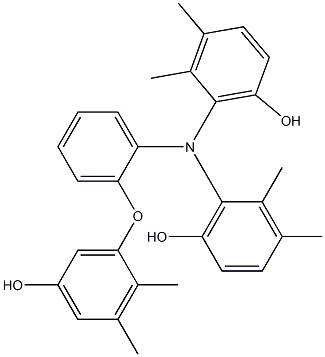 N,N-Bis(6-hydroxy-2,3-dimethylphenyl)-2-(5-hydroxy-2,3-dimethylphenoxy)benzenamine 结构式