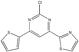 2-Chloro-4-(2-thiazolyl)-6-(2-thienyl)pyrimidine 结构式