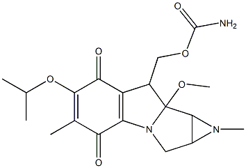 8-[[(Aminocarbonyl)oxy]methyl]-1,1a,2,8,8a,8b-hexahydro-6-isopropoxy-8a-methoxy-1,5-dimethylazirino[2',3':3,4]pyrrolo[1,2-a]indole-4,7-dione 结构式