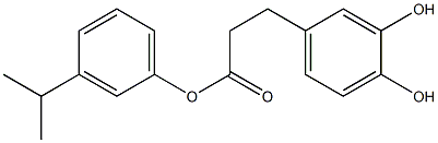 3-(3,4-Dihydroxyphenyl)propanoic acid 3-isopropylphenyl ester 结构式