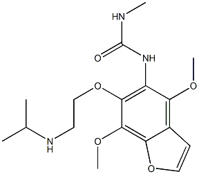 1-[4,7-Dimethoxy-6-[2-(isopropylamino)ethoxy]benzofuran-5-yl]-3-methylurea 结构式