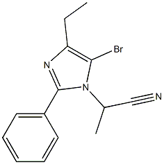 5-Bromo-1-(1-cyanoethyl)-4-ethyl-2-phenyl-1H-imidazole 结构式