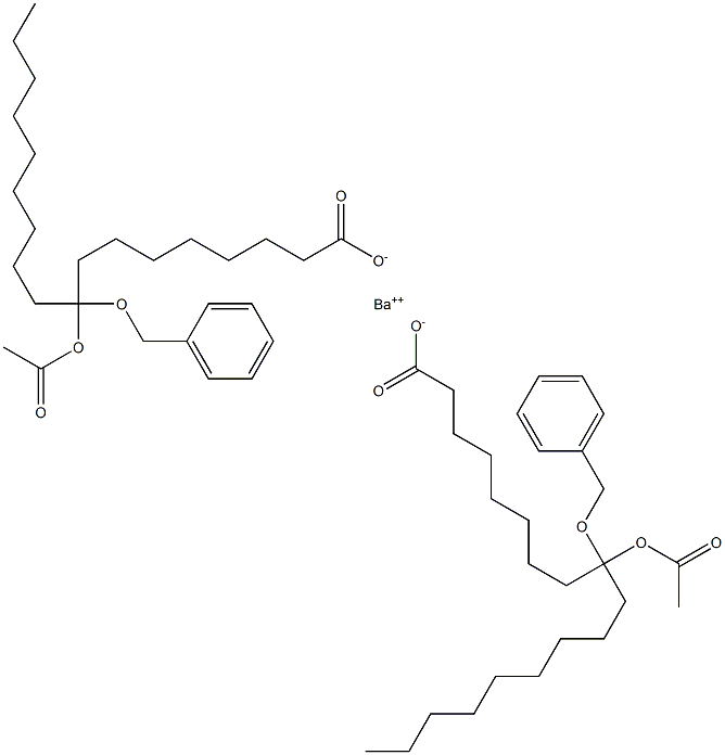 Bis(9-benzyloxy-9-acetyloxystearic acid)barium salt 结构式