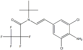 N-[2-(4-Amino-3,5-dichlorophenyl)ethenyl]-N-tert-butyl-2,2,3,3,3-pentafluoropropanamide 结构式