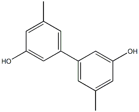 5,5'-Dimethyl-1,1'-biphenyl-3,3'-diol 结构式