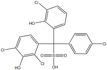 (4-Chlorophenyl)(3-chloro-2-hydroxyphenyl)(2,4-dichloro-3-hydroxyphenyl)methanesulfonic acid 结构式