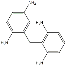 2-[(2,5-Diaminophenyl)methyl]-1,3-benzenediamine 结构式