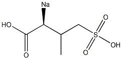 [S,(-)]-3-Methyl-2-sodiosulfobutyric acid 结构式