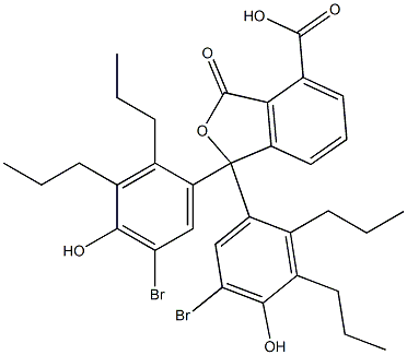 1,1-Bis(5-bromo-4-hydroxy-2,3-dipropylphenyl)-1,3-dihydro-3-oxoisobenzofuran-4-carboxylic acid 结构式