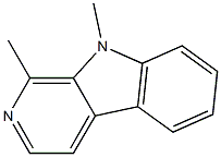 1,9-Dimethyl-9H-pyrido[3,4-b]indole 结构式