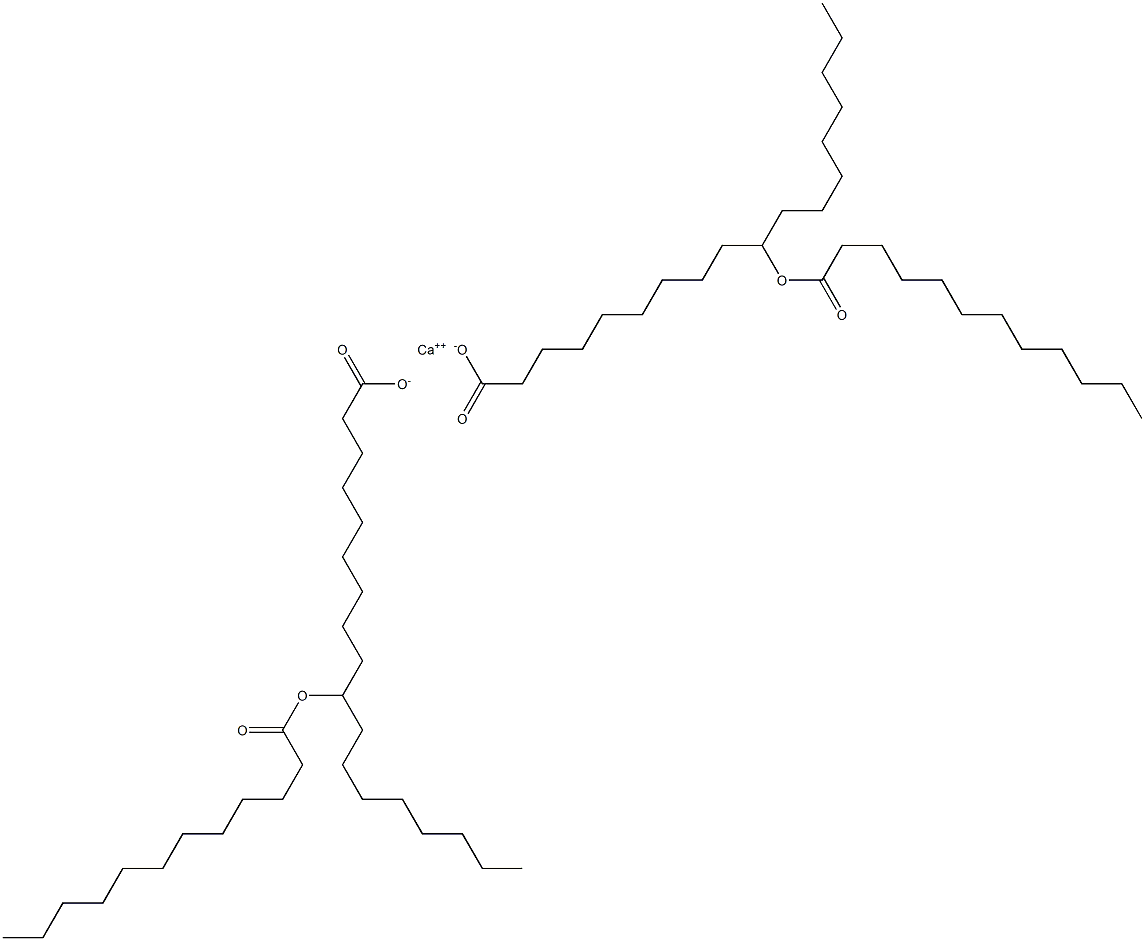 Bis(10-lauroyloxystearic acid)calcium salt 结构式