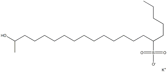 20-Hydroxyhenicosane-6-sulfonic acid potassium salt 结构式