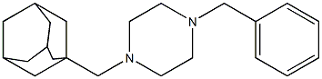 1-Benzyl-4-(1-adamantylmethyl)piperazine 结构式