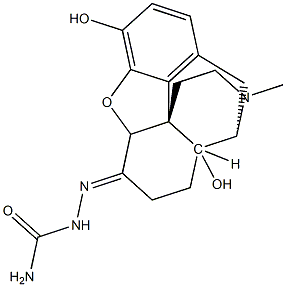 17-Methyl-6-(2-carbamoylhydrazono)-4,5-epoxymorphinan-3,14-diol 结构式