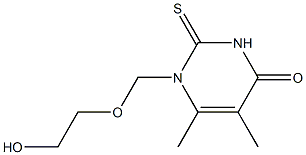 1-(2-Hydroxyethoxymethyl)-6-methylthiothymine 结构式