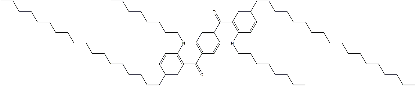 2,9-Dioctadecyl-5,12-dioctyl-5,12-dihydroquino[2,3-b]acridine-7,14-dione 结构式