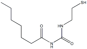 1-(2-Mercaptoethyl)-3-(1-oxoheptyl)urea 结构式