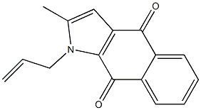 2-Methyl-1-(2-propenyl)-1H-benz[f]indole-4,9-dione 结构式