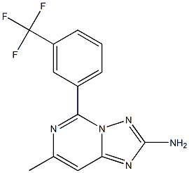 2-Amino-5-[3-trifluoromethylphenyl]-7-methyl[1,2,4]triazolo[1,5-c]pyrimidine 结构式