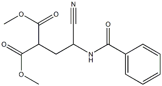 2-[2-Cyano-2-(benzoylamino)ethyl]malonic acid dimethyl ester 结构式