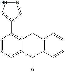 4-(1H-Pyrazol-4-yl)anthrone 结构式