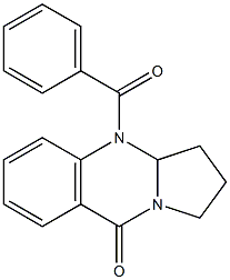 1,2,3,3a-Tetrahydro-4-benzoylpyrrolo[2,1-b]quinazolin-9(4H)-one 结构式