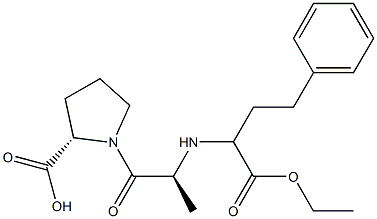1-[N-[1-(Ethoxycarbonyl)-3-phenylpropyl]-L-alanyl]-L-proline 结构式