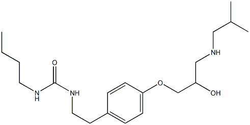 1-Butyl-3-[4-[2-hydroxy-3-[isobutylamino]propoxy]phenethyl]urea 结构式