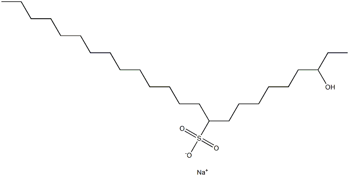 3-Hydroxytetracosane-10-sulfonic acid sodium salt 结构式