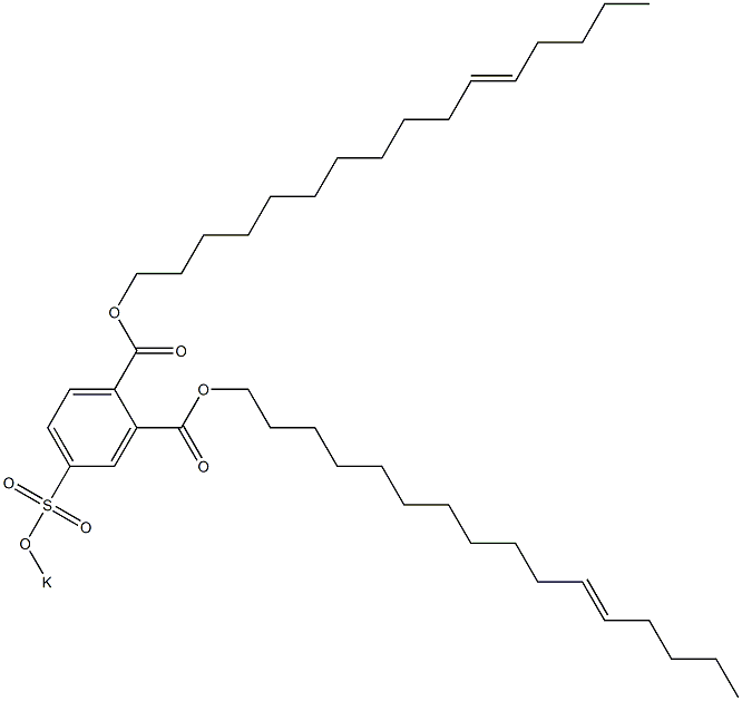 4-(Potassiosulfo)phthalic acid di(11-hexadecenyl) ester 结构式